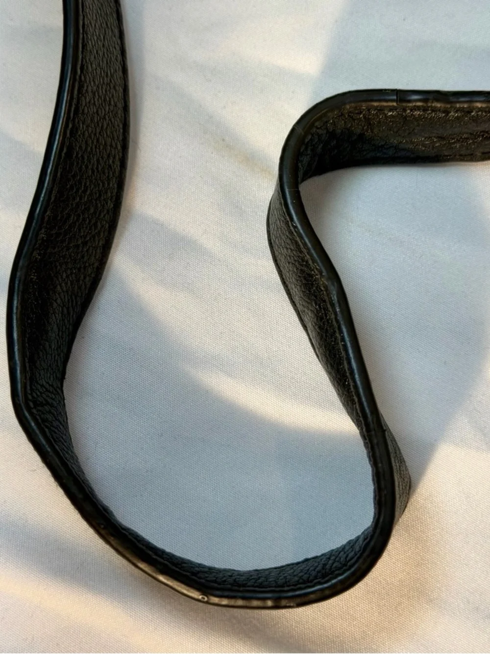 Monserat De Luca Half Moon Black Leather Crossbody Bag